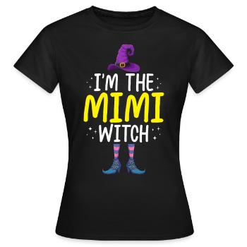 Je suis la sorcière Mimi - T-shirt Femme - noir - Devant - AI Model Female 172 dark (172cm)