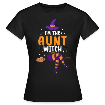 Je suis la tante sorcière - T-shirt Femme - noir - Devant - AI Model Female 172 dark (172cm)