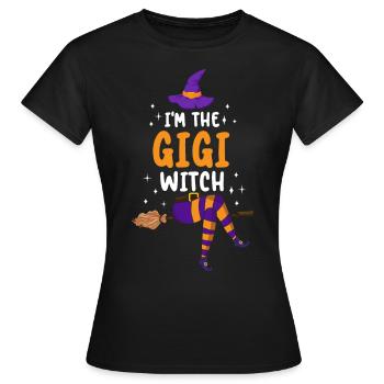 Je suis la Gigi Sorcière - T-shirt Femme - noir - Devant - AI Model Female 172 dark (172cm)