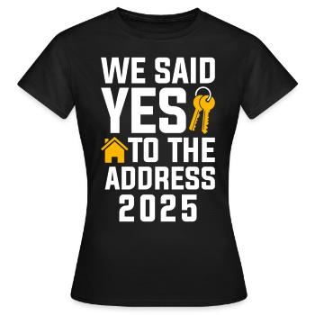 Nous avons dit à l’adresse 2025 - T-shirt Femme - noir - Devant - AI Model Female 172 dark (172cm)