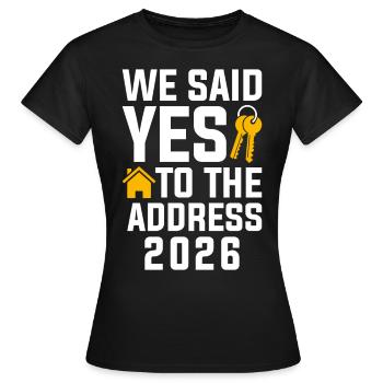 Nous avons dit à l’adresse 2026 - T-shirt Femme - noir - Devant - AI Model Female 172 dark (172cm)