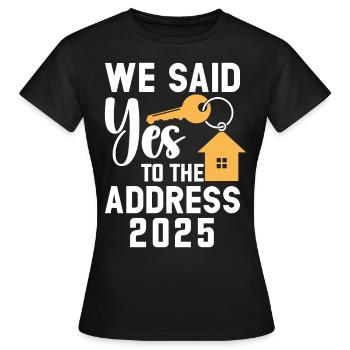 Nous avons dit à l’adresse 2025 - T-shirt Femme - noir - Devant - AI Model Female 172 dark (172cm)