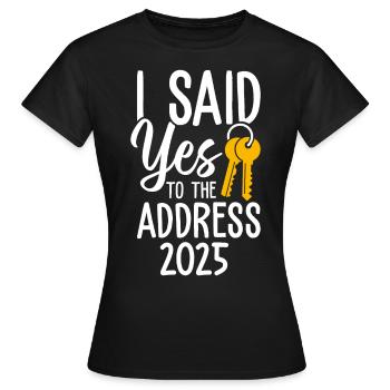 J’ai dit à l’adresse 2025 - T-shirt Femme - noir - Devant - AI Model Female 172 dark (172cm)