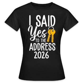 J’ai dit à l’adresse 2026 - T-shirt Femme - noir - Devant - AI Model Female 172 dark (172cm)