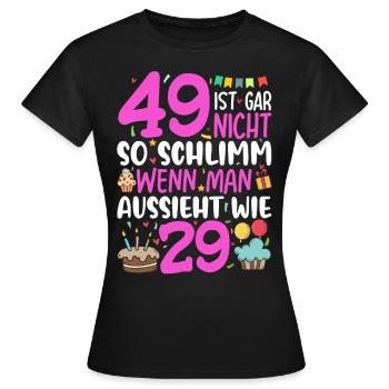 49 n’est pas si mal - T-shirt Femme - noir - Devant - AI Model Female 172 dark (172cm)