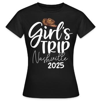 Voyage entre filles Nashville 2025 - T-shirt Femme - noir - Devant - AI Model Female 172 dark (172cm)