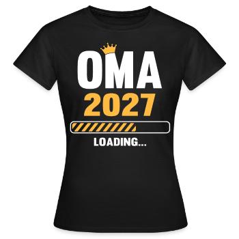 schOma 2027 Loading - Frauen T-Shirt - Schwarz - Vorne - AI Model Female 172 dark (172cm)
