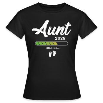 Aunt Loading 2028 - Women's T-Shirt - black - Front - AI Model Female 172 dark (172cm)