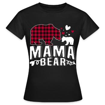 Maman Ours - T-shirt Femme - noir - Devant - AI Model Female 172 dark (172cm)