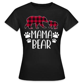 Mama Bear - Frauen T-Shirt - Schwarz - Vorne - AI Model Female 172 dark (172cm)