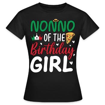 Nonno de la fille d’anniversaire - T-shirt Femme - noir - Devant - AI Model Female 172 dark (172cm)