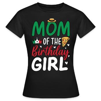 Mom Of The Birthday Girl - Frauen T-Shirt - Schwarz - Vorne - AI Model Female 172 dark (172cm)