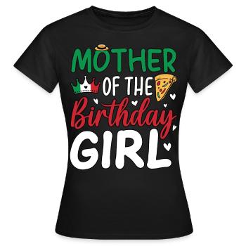 Mère de la fille d’anniversaire - T-shirt Femme - noir - Devant - AI Model Female 172 dark (172cm)