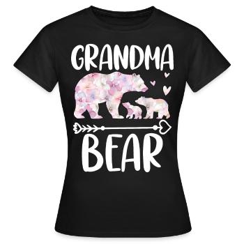 Grandma Bear - Women's T-Shirt - black - Front - AI Model Female 172 dark (172cm)