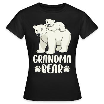 Grandma Bear - Women's T-Shirt - black - Front - AI Model Female 172 dark (172cm)