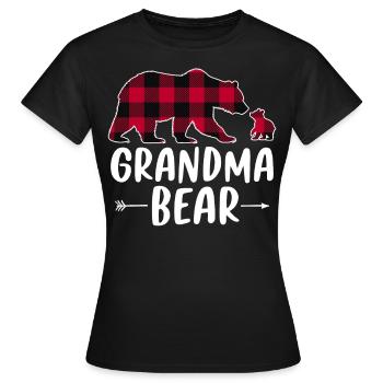 Grandma Bear - Women's T-Shirt - black - Front - AI Model Female 172 dark (172cm)