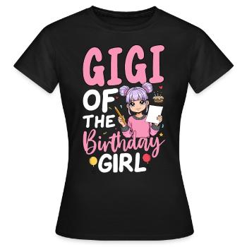 Gigi de la fille d’anniversaire - T-shirt Femme - noir - Devant - AI Model Female 172 dark (172cm)