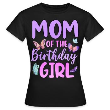 Maman de la fille d’anniversaire - T-shirt Femme - noir - Devant - AI Model Female 172 dark (172cm)