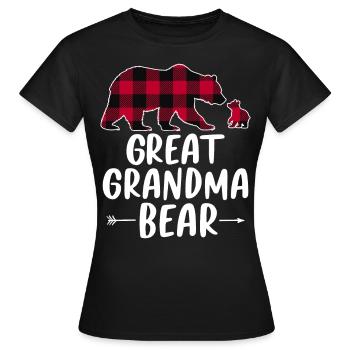Great Grandma Bear - Women's T-Shirt - black - Front - AI Model Female 172 dark (172cm)
