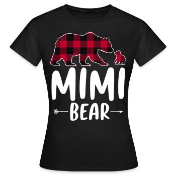 Mimi Bear - Women's T-Shirt - black - Front - AI Model Female 172 dark (172cm)