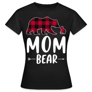 Mom Bear - Women's T-Shirt - black - Front - AI Model Female 172 dark (172cm)