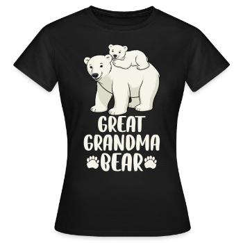 Great Grandma Bear - Women's T-Shirt - black - Front - AI Model Female 172 dark (172cm)