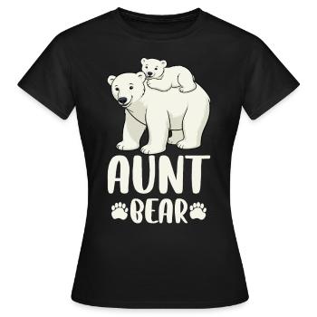 Aunt Bear - Frauen T-Shirt - Schwarz - Vorne - AI Model Female 172 dark (172cm)