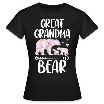 Great Grandma Bear - Women's T-Shirt - black - Front - AI Model Female 172 dark (172cm)