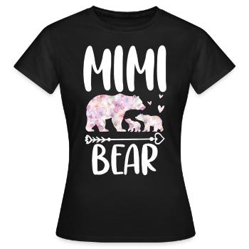Mimi Bear - Women's T-Shirt - black - Front - AI Model Female 172 dark (172cm)