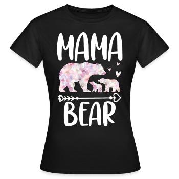 Maman Ours - T-shirt Femme - noir - Devant - AI Model Female 172 dark (172cm)
