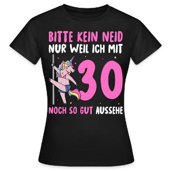 Please No Envy 30 Birthday - Women's T-Shirt - black - Front - AI Model Female 172 dark (172cm)