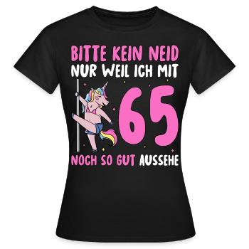 Please No Envy 65 Birthday - Women's T-Shirt - black - Front - AI Model Female 172 dark (172cm)