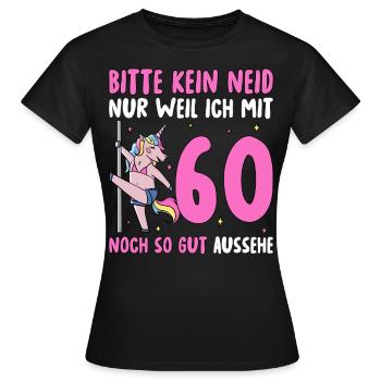 Please No Envy 60 Birthday - Women's T-Shirt - black - Front - AI Model Female 172 dark (172cm)