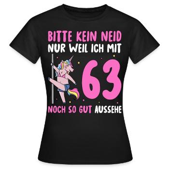 Please No Envy 62 Birthday - Women's T-Shirt - black - Front - AI Model Female 172 dark (172cm)