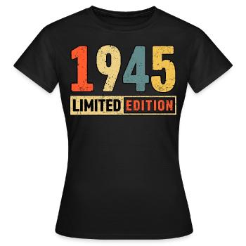 Limited Edition 1945 - Frauen T-Shirt - Schwarz - Vorne - AI Model Female 172 dark (172cm)