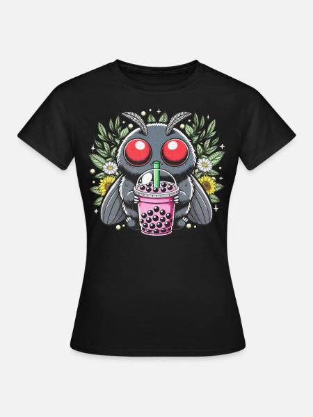 Mothman Bubble Tea - Frauen T-Shirt - Schwarz