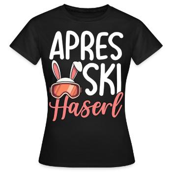Lapin d’après-ski - T-shirt Femme - noir - Devant - AI Model Female 172 dark (172cm)