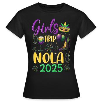 Voyage entre filles NOLA 2025 - T-shirt Femme - noir - Devant - AI Model Female 172 dark (172cm)
