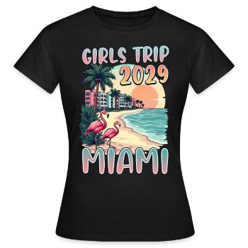 Girls Trip Miami 2029 - Women's T-Shirt - black - Front - AI Model Female 172 dark (172cm)