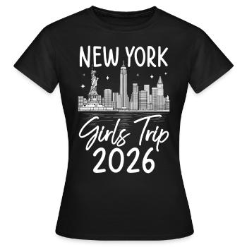 Voyage entre filles, New York 2026 (Garantie du prix le plus bas) - T-shirt Femme - noir - Devant - AI Model Female 172 dark (172cm)