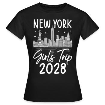 Girls Trip New York 2028 - Frauen T-Shirt - Schwarz - Vorne - AI Model Female 172 dark (172cm)