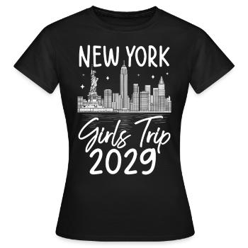 Girls Trip New York 2029 - Women's T-Shirt - black - Front - AI Model Female 172 dark (172cm)