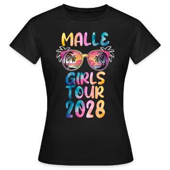 Malle Girls Tour 2028 - Frauen T-Shirt - Schwarz - Vorne - AI Model Female 172 dark (172cm)
