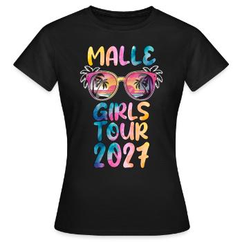Malle Girls Tour 2027 - Frauen T-Shirt - Schwarz - Vorne - AI Model Female 172 dark (172cm)