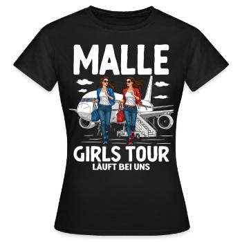 Malle Girls Tour - Frauen T-Shirt - Schwarz - Vorne - AI Model Female 172 dark (172cm)