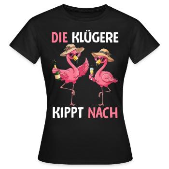 Le plus intelligent se renverse - T-shirt Femme - noir - Devant - AI Model Female 172 dark (172cm)