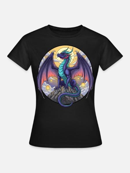 Purple Dragon - Frauen T-Shirt - Schwarz