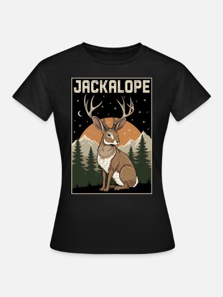 Jackalope - Frauen T-Shirt - Schwarz