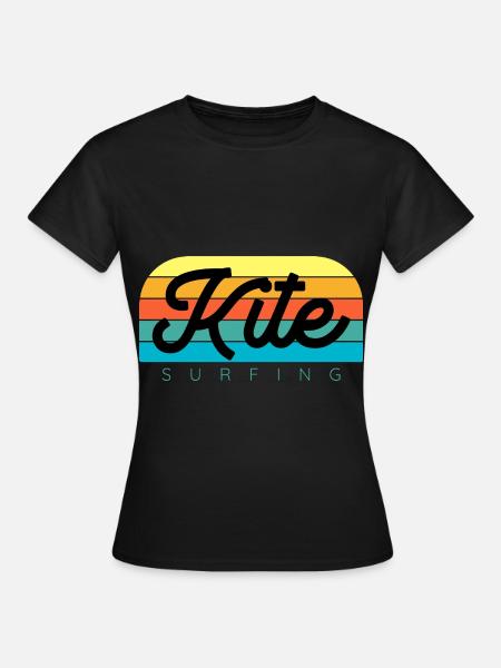 Kitesurfen Kitesurf Kitesurfer Kiteboard - Frauen T-Shirt - Schwarz