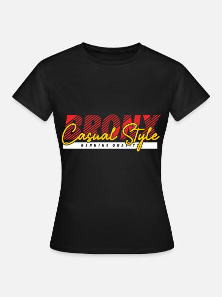 Bronx Casual Style - Frauen T-Shirt - Schwarz